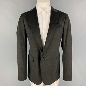 ARMANI COLLEZIONI Size 40 Regular Charcoal Black Heather Sport Coat